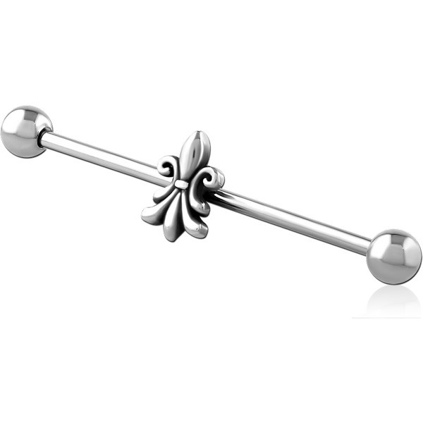 SURGICAL STEEL INDUSTRIAL BARBELL ADJUSTABLE SLIDING CHARM
