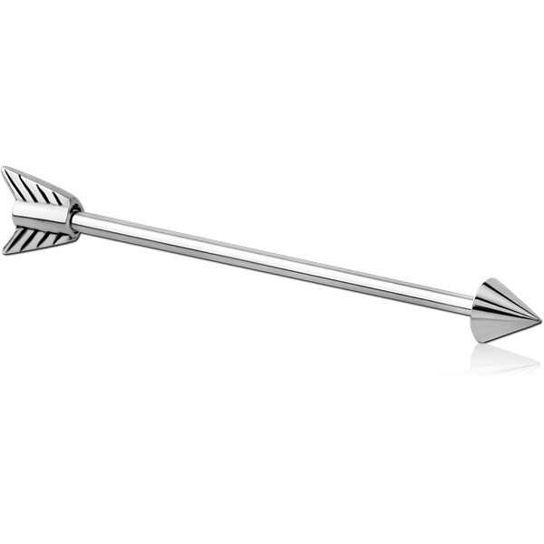 SURGICAL STEEL INDUSTRIAL BARBELL - ARROW