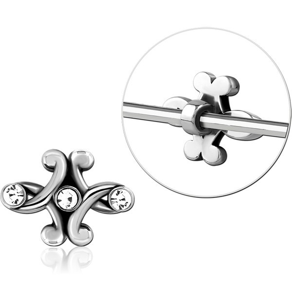 SURGICAL STEEL ADJUSTABLE SLIDING CHARM FOR INDUSTRIAL BARBELL