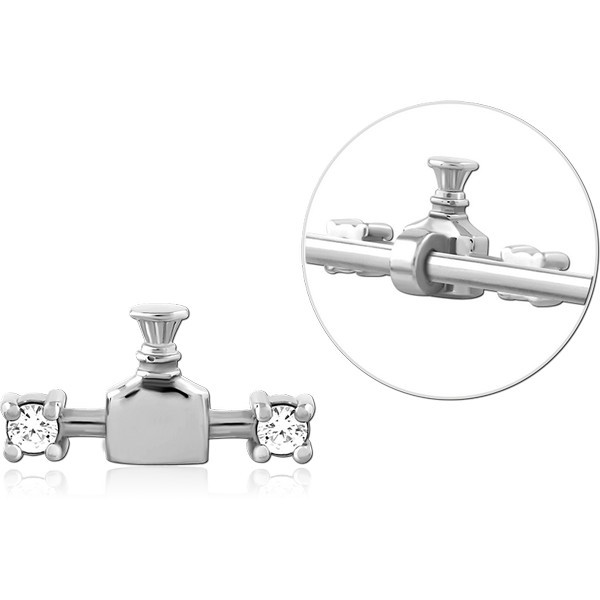 SURGICAL STEEL ADJUSTABLE SLIDING CHARM FOR INDUSTRIAL BARBELL
