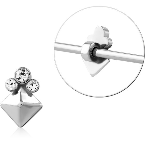 SURGICAL STEEL ADJUSTABLE SLIDING CHARM FOR INDUSTRIAL BARBELL