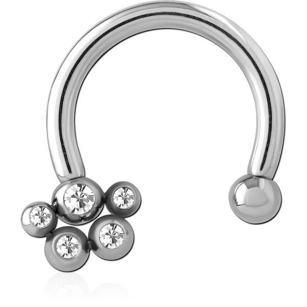 SURGICAL STEEL ATTACHMENT INTERNALLY THREADED FOR CIRCULAR BARBELL