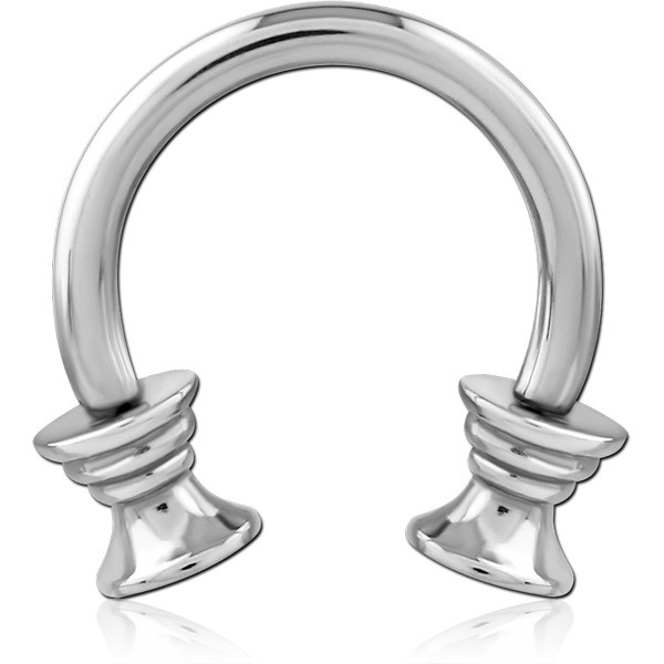 SURGICAL STEEL ATTACHMENT INTERNALLY THREADED FOR CIRCULAR BARBELL