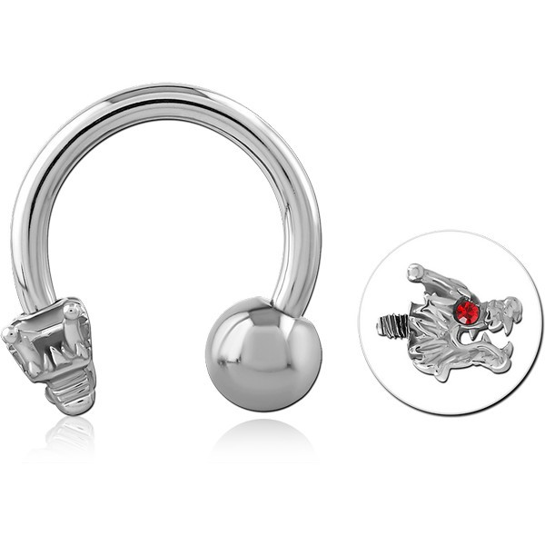 SURGICAL STEEL ATTACHMENT INTERNALLY THREADED FOR CIRCULAR BARBELL