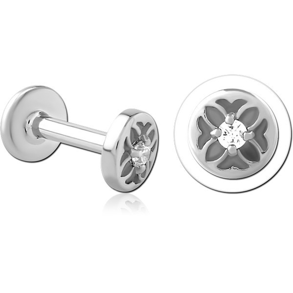 SURGICAL STEEL INTERNALLY THREADED JEWELED MICRO LABRET