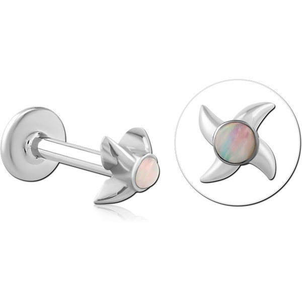 SURGICAL STEEL INTERNALLY THREADED JEWELED MICRO LABRET