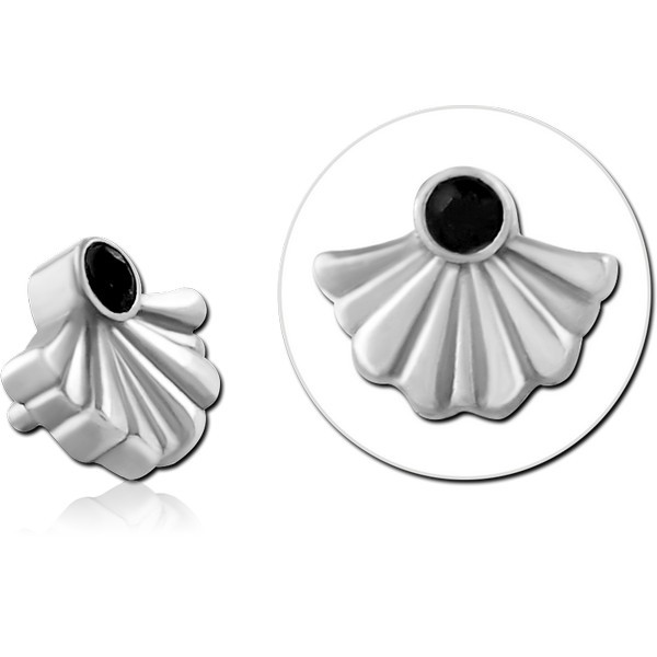 SURGICAL STEEL JEWELED MICRO ATTACHMENT FOR 1.2MM INTERNALLY THREADED PINS