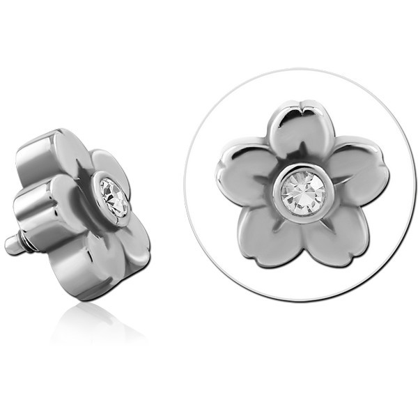 SURGICAL STEEL JEWELED MICRO ATTACHMENT FOR 1.2MM INTERNALLY THREADED PINS
