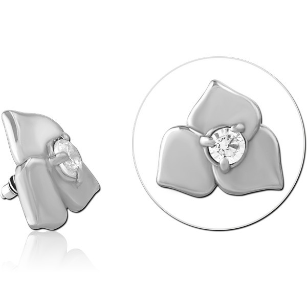 SURGICAL STEEL JEWELED MICRO ATTACHMENT FOR 1.2MM INTERNALLY THREADED PINS