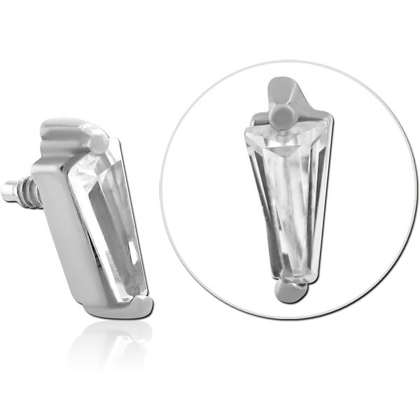 SURGICAL STEEL JEWELED MICRO ATTACHMENT FOR 1.2MM INTERNALLY THREADED PINS