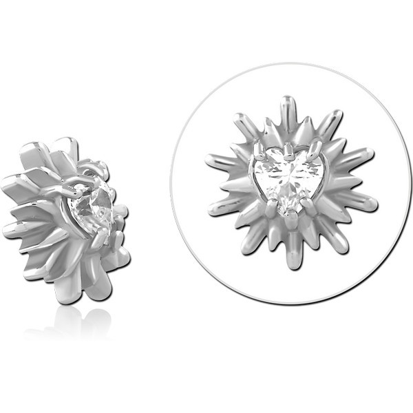 SURGICAL STEEL JEWELED MICRO ATTACHMENT FOR 1.2MM INTERNALLY THREADED PINS