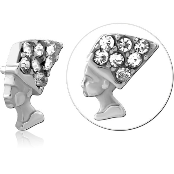 SURGICAL STEEL JEWELED MICRO ATTACHMENT FOR 1.2MM INTERNALLY THREADED PINS