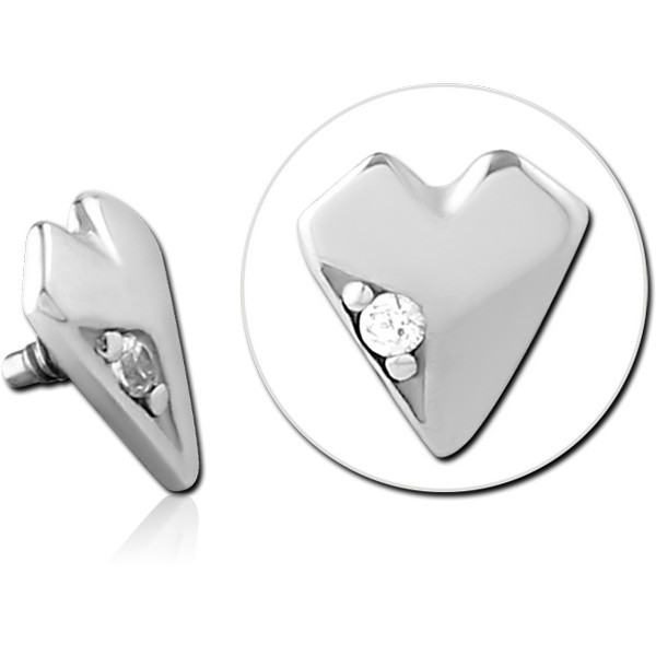 SURGICAL STEEL JEWELED MICRO ATTACHMENT FOR 1.2MM INTERNALLY THREADED PINS