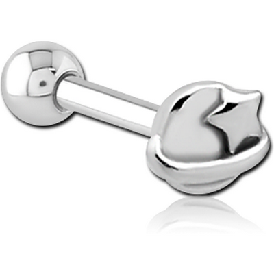 SURGICAL STEEL TRAGUS MICRO BARBELL - EYE STAR