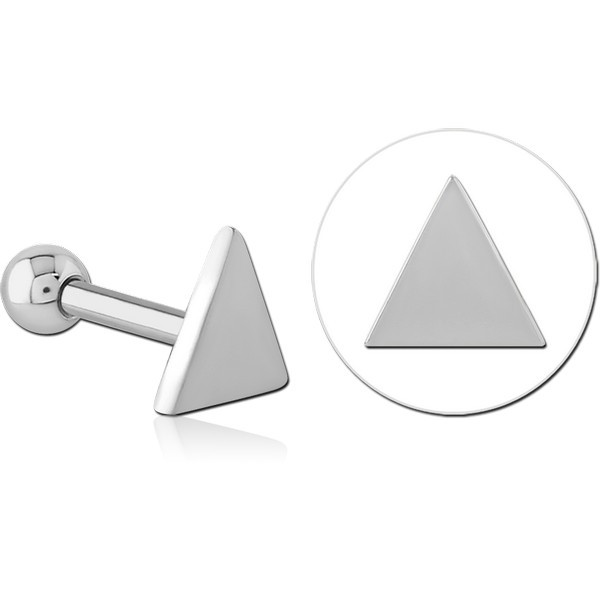 SURGICAL STEEL TRAGUS MICRO BARBELL - TRIANGLE