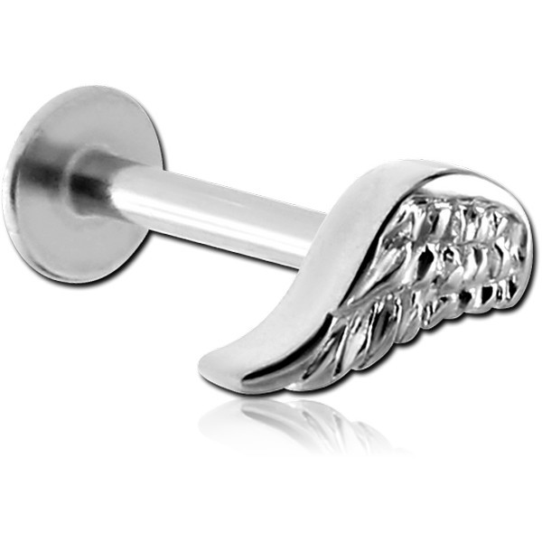 SURGICAL STEEL MICRO LABRET WITH ATTACHMENT - WING