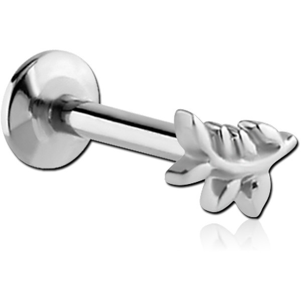 SURGICAL STEEL MICRO LABRET WITH ATTACHMENT - TREE BRANCH