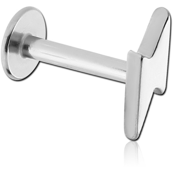 SURGICAL STEEL MICRO LABRET WITH ATTACHMENT - LIGHTNING