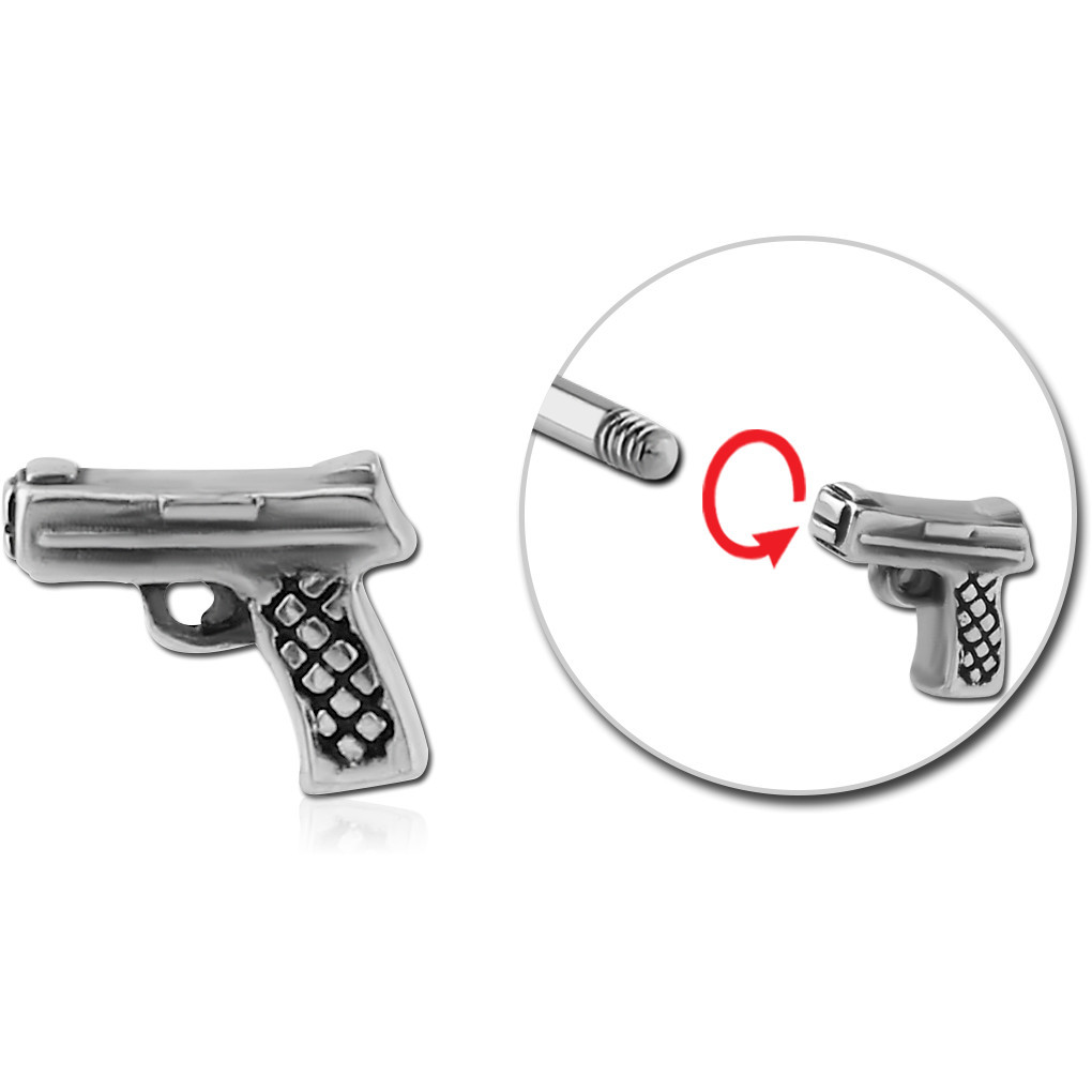316L SURGICAL STEEL MICRO ATTACHMENT FOR 1.2 MM THREADED PIN - GUN