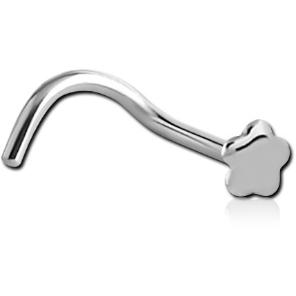 316L SURGICAL STEEL FLOWER CURVED NOSE STUD