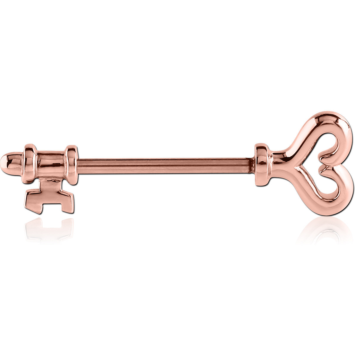 316L ROSE GOLD PVD COATED SURGICAL STEEL NIPPLE SHIELD - KEY