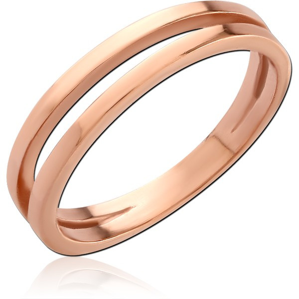 ROSE GOLD PVD COATED SURGICAL STEEL RING