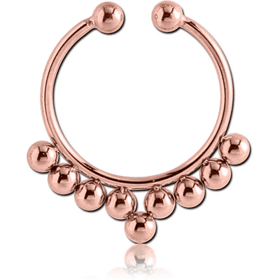 PVD ROSE GOLD STEEL FAKE SEPTUM RING