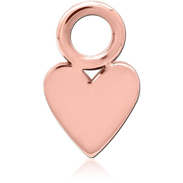 ROSE GOLD PVD COATED TITANIUM SLIDING CHARM FOR HINGED SEGMENT RING