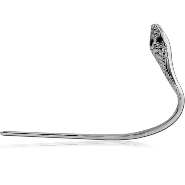 SURGICAL STEEL EYEBROW - SNAKE HEAD LEFT