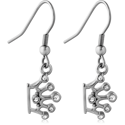 SURGICAL STEEL EARRINGS - CROWN