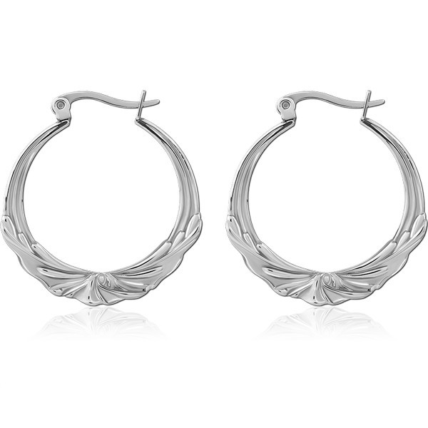 SURGICAL STEEL HOOP EARRINGS PAIR