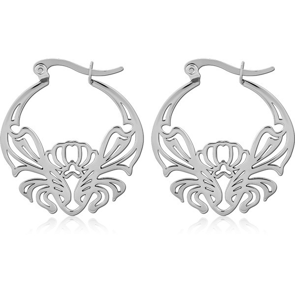 SURGICAL STEEL HOOP EARRINGS PAIR