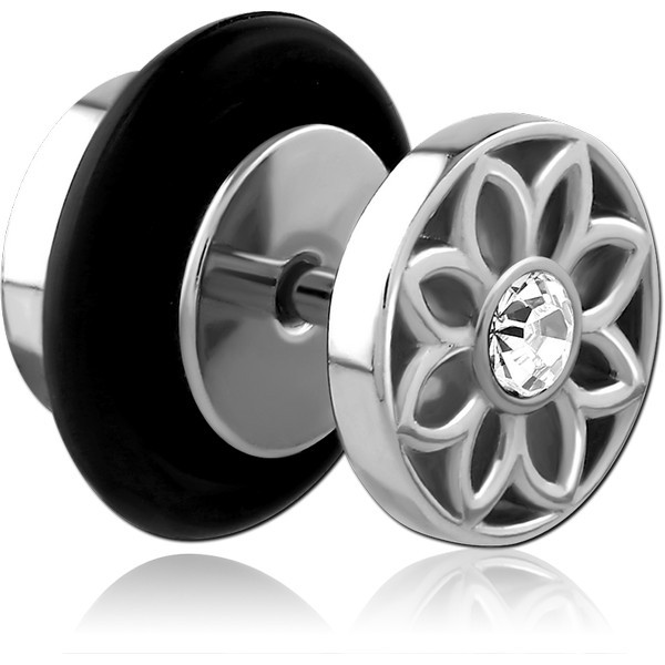 SURGICAL STEEL JEWELED FAKE PLUG