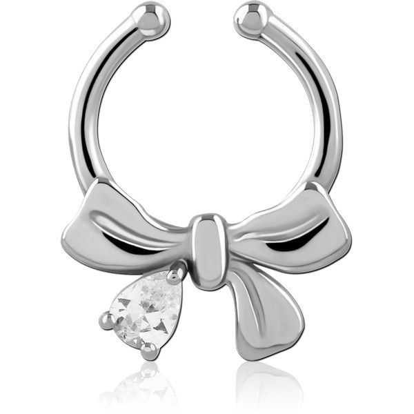 SURGICAL STEEL JEWELED FAKE SEPTUM RING