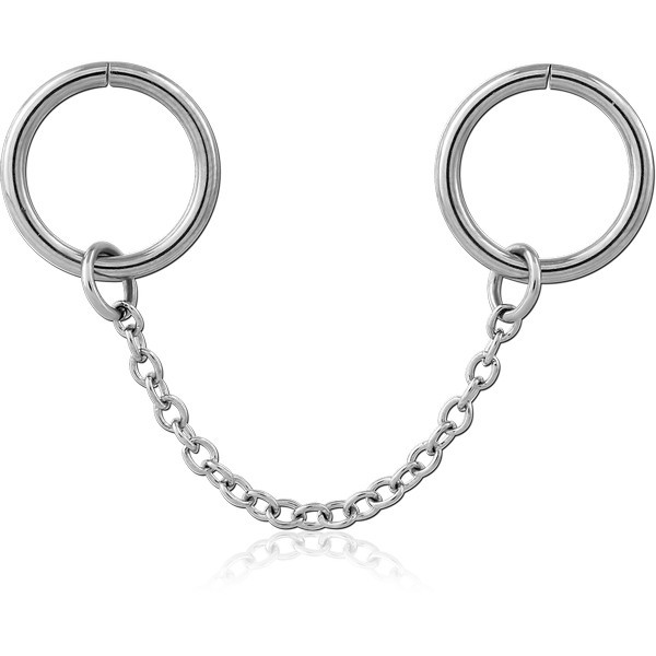 SURGICAL STEEL SEAMLESS RING WITH CHAIN