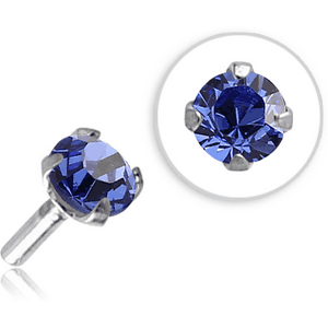 SURGICAL STEEL SYNTHETIC OPAL JEWELED ATTACHMENT FOR BIOFLEX INTERNAL LABRET