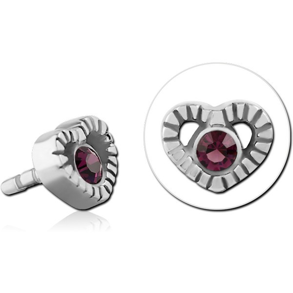 SURGICAL STEEL JEWELLED PUSH FIT ATTACHMENT FOR BIOFLEX INTERNAL LABRET