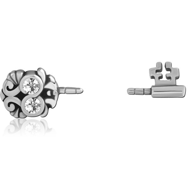 SURGICAL STEEL PUSH FIT JEWELED ATTACHMENT FOR BIOFLEX INTERNAL NIPPLE SHIELD