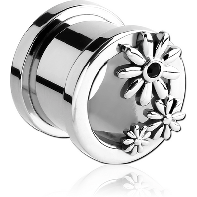 SURGICAL STEEL JEWELED THREADED TUNNEL