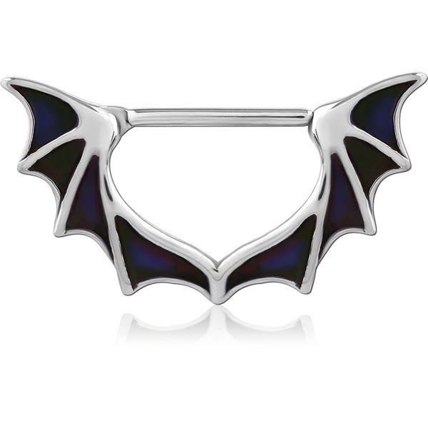 SURGICAL STEEL NIPPLE CLICKER - BAT WINGS