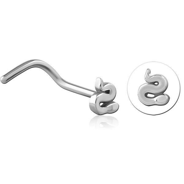 SURGICAL STEEL CURVED NOSE STUD