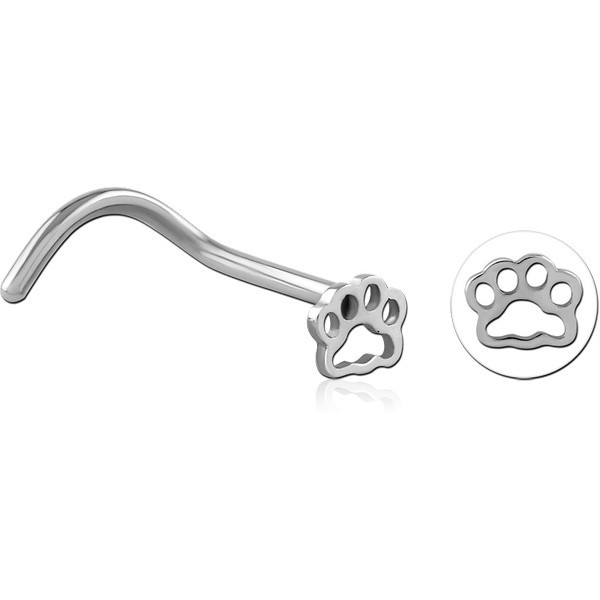 SURGICAL STEEL CURVED NOSE STUD