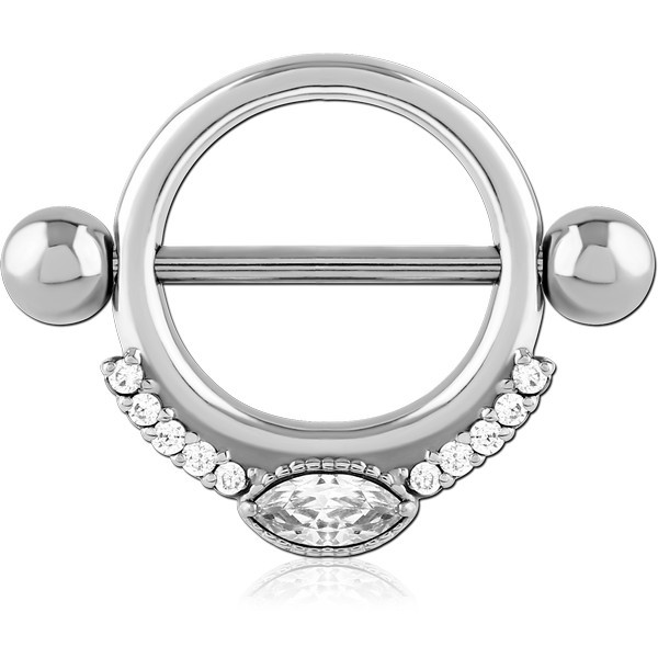SURGICAL STEEL JEWELED NIPPLE SHIELD
