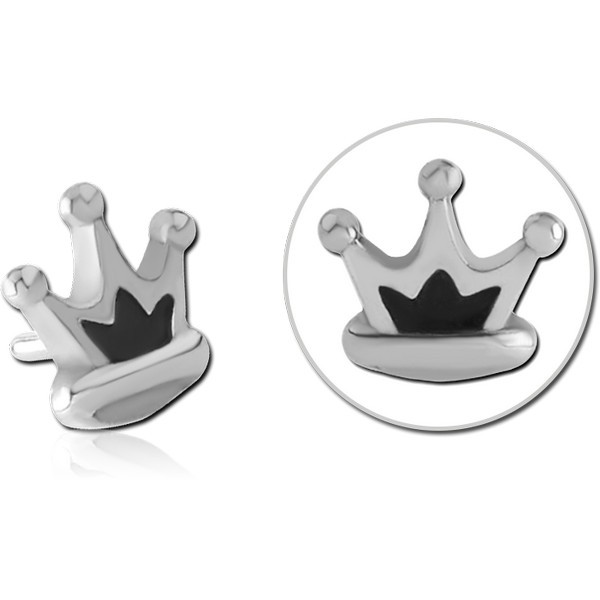 SURGICAL STEEL PUSH FIT ATTACHMENT FOR BIOFLEX INTERNAL LABRET - CROWN