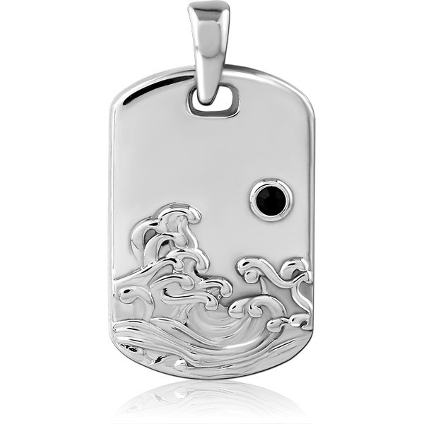 SURGICAL STEEL JEWELED PENDANT