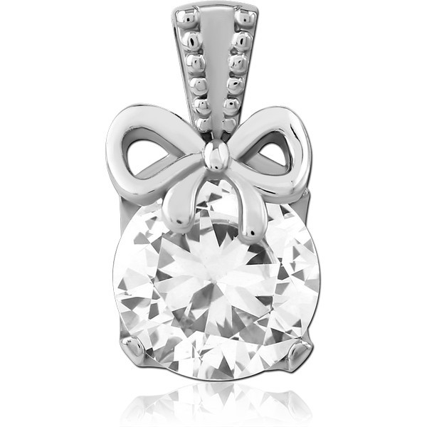 SURGICAL STEEL JEWELED PENDANT