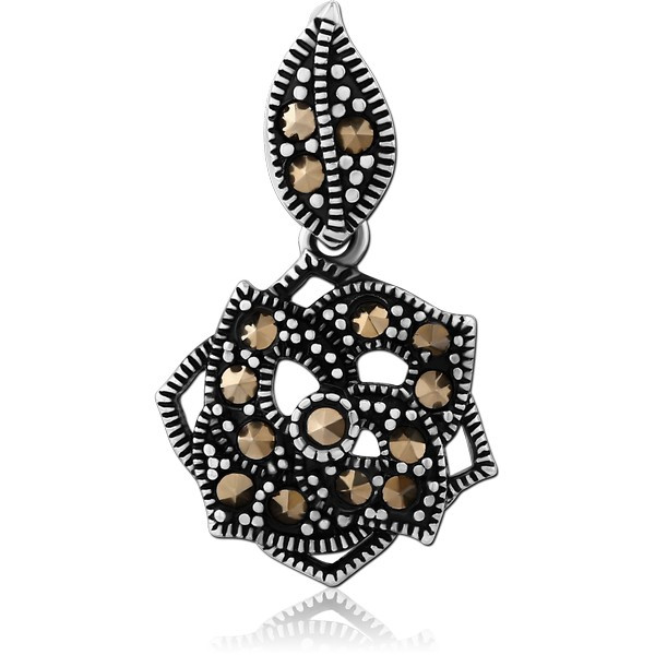 SURGICAL STEEL JEWELED PENDANT