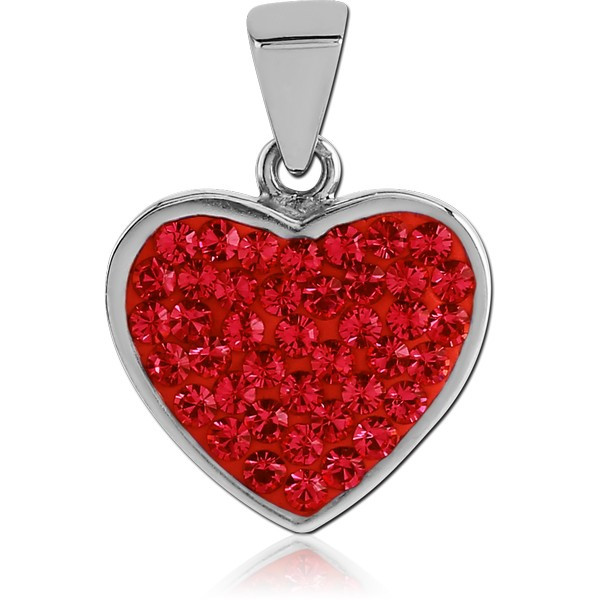 SURGICAL STEEL CRYSTALINE JEWELED PENDANT