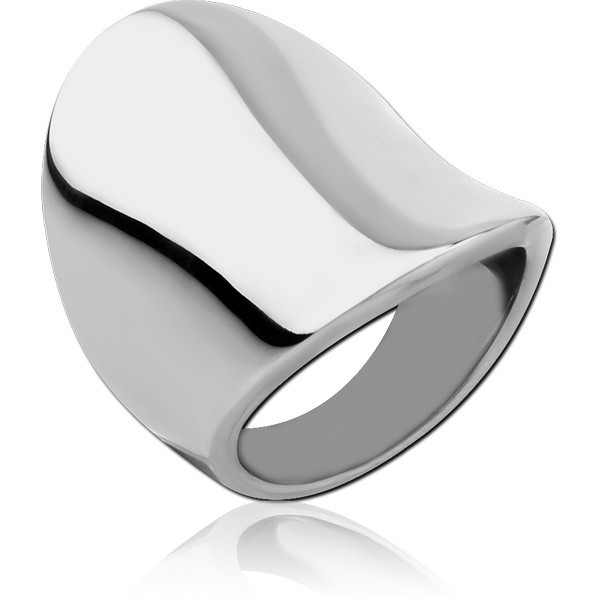SURGICAL STEEL RING - WIDE CONCAVE