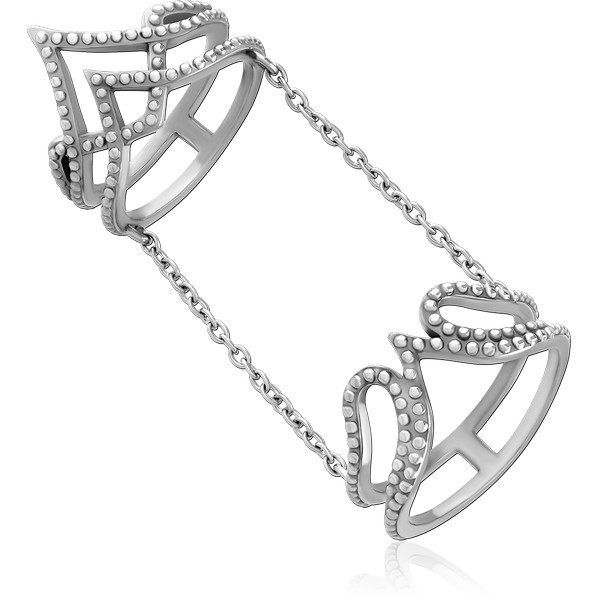 SURGICAL STEEL JEWELED RING